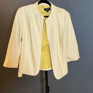 Yellow and white blazer